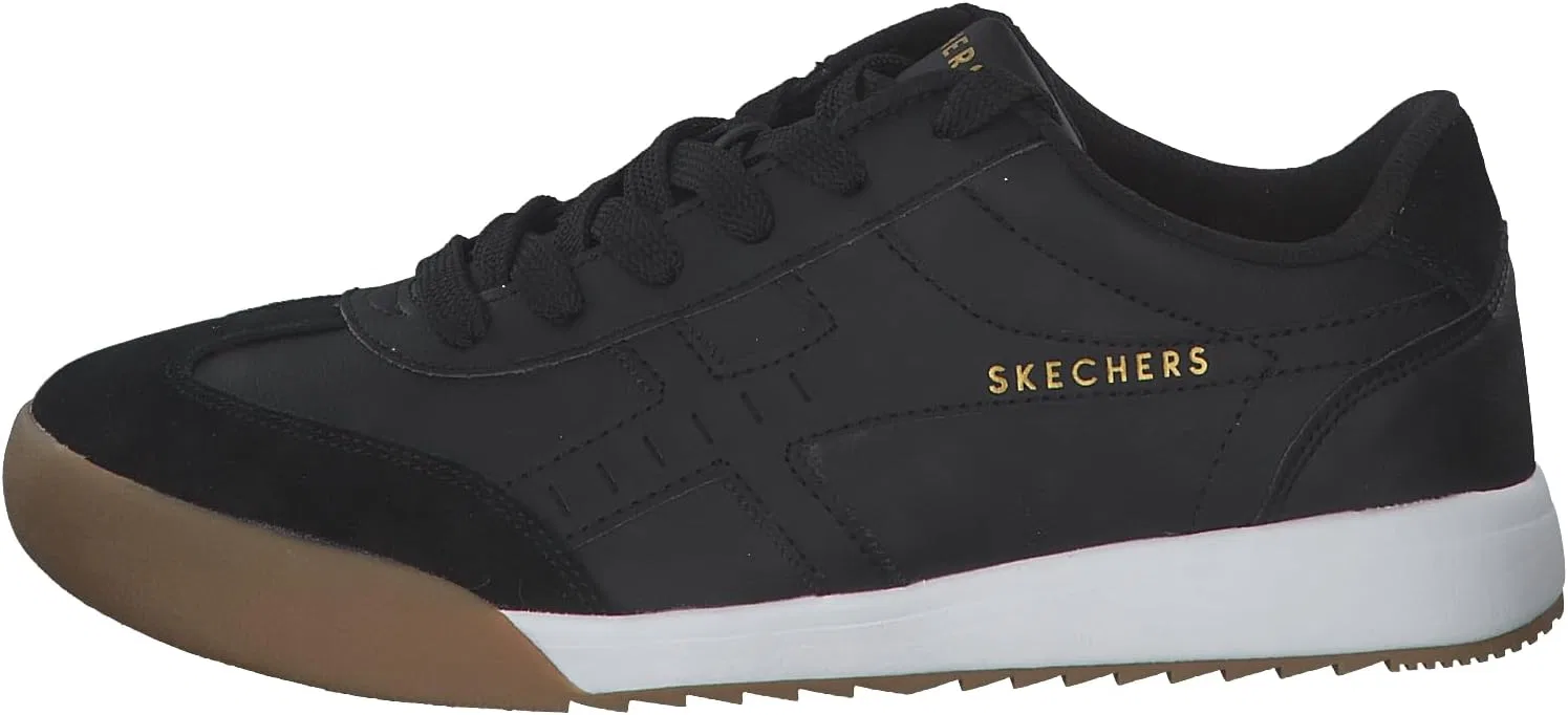 Кроссовки Skechers Herren Zinger 2.0 Manzanilla Totales, Black Duraleather Suede — фото 2