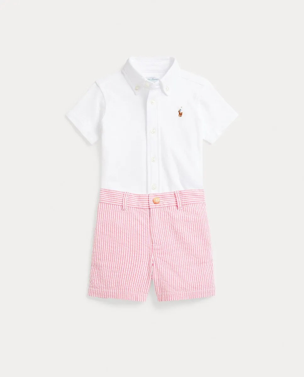 

Хлопчатобумажная рубашка и шорты для мальчика Polo Ralph Lauren, цвет Rosa