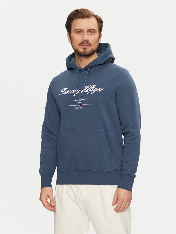

Толстовка обычного кроя Script Logo MW0MW33631 Tommy Hilfiger, синий