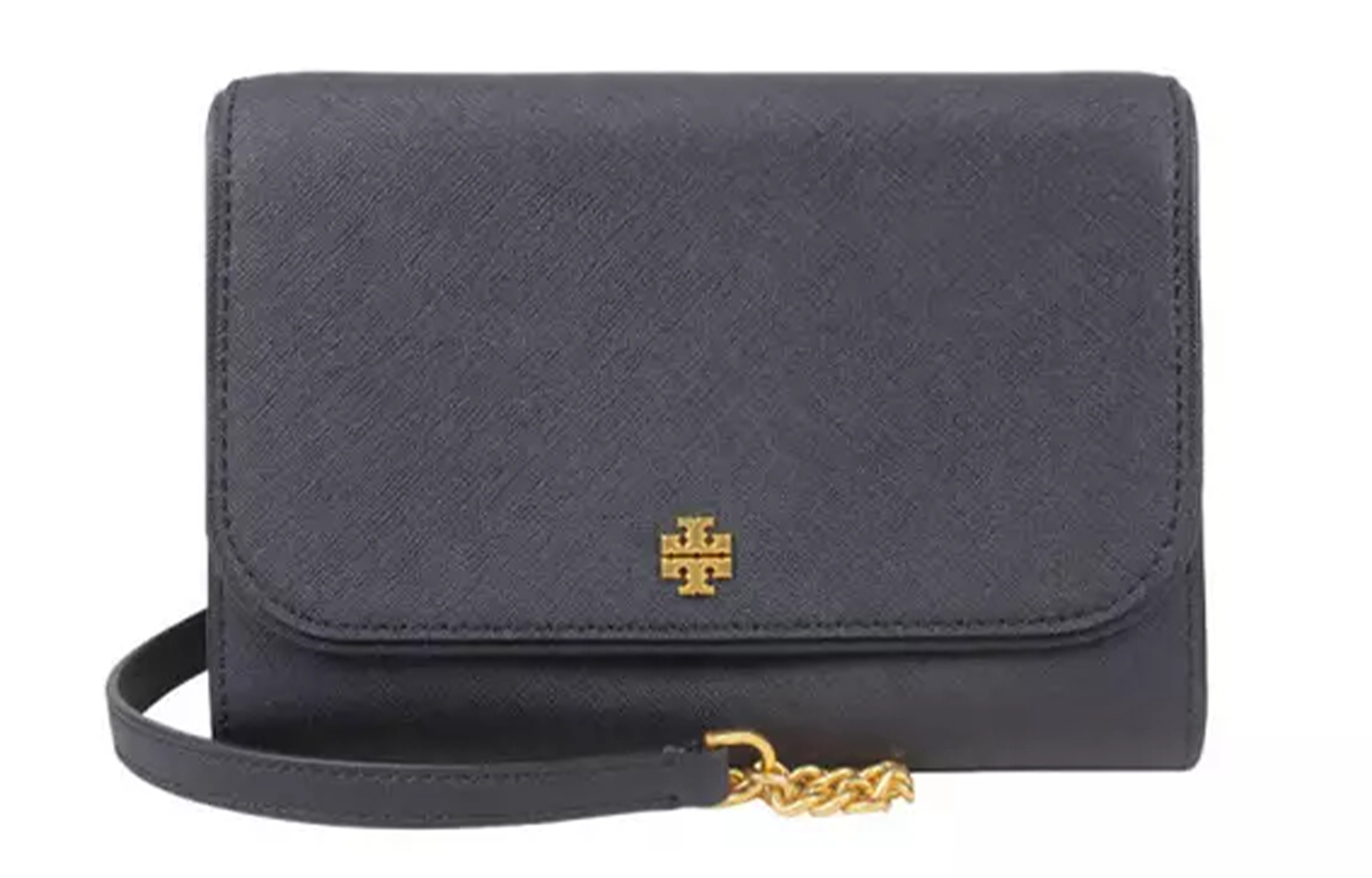 

Кошелёк Emerson из воловьей кожи с текстурой личи, маленькая квадратная сумка, сумка через плечо, кросс-боди для женщин тёмно-синий TORY BURCH