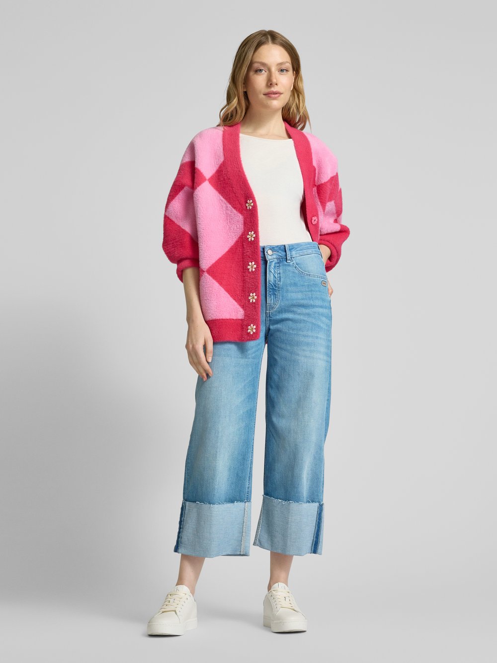 

Джинсы широкого кроя укороченного кроя, модель «JETTE CULOTTE» Gang, синий