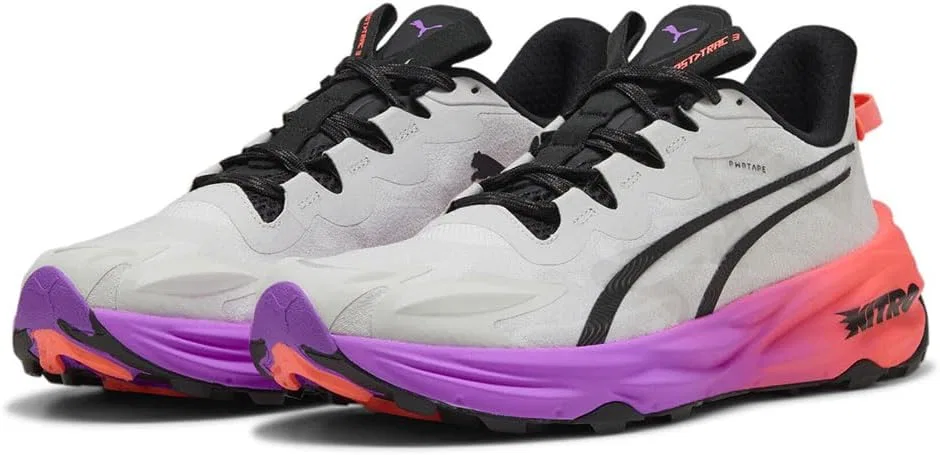 Мужские беговые кроссовки PUMA Fast-Trac Nitro 3, Feather Gray Glowing Red Pure Magenta