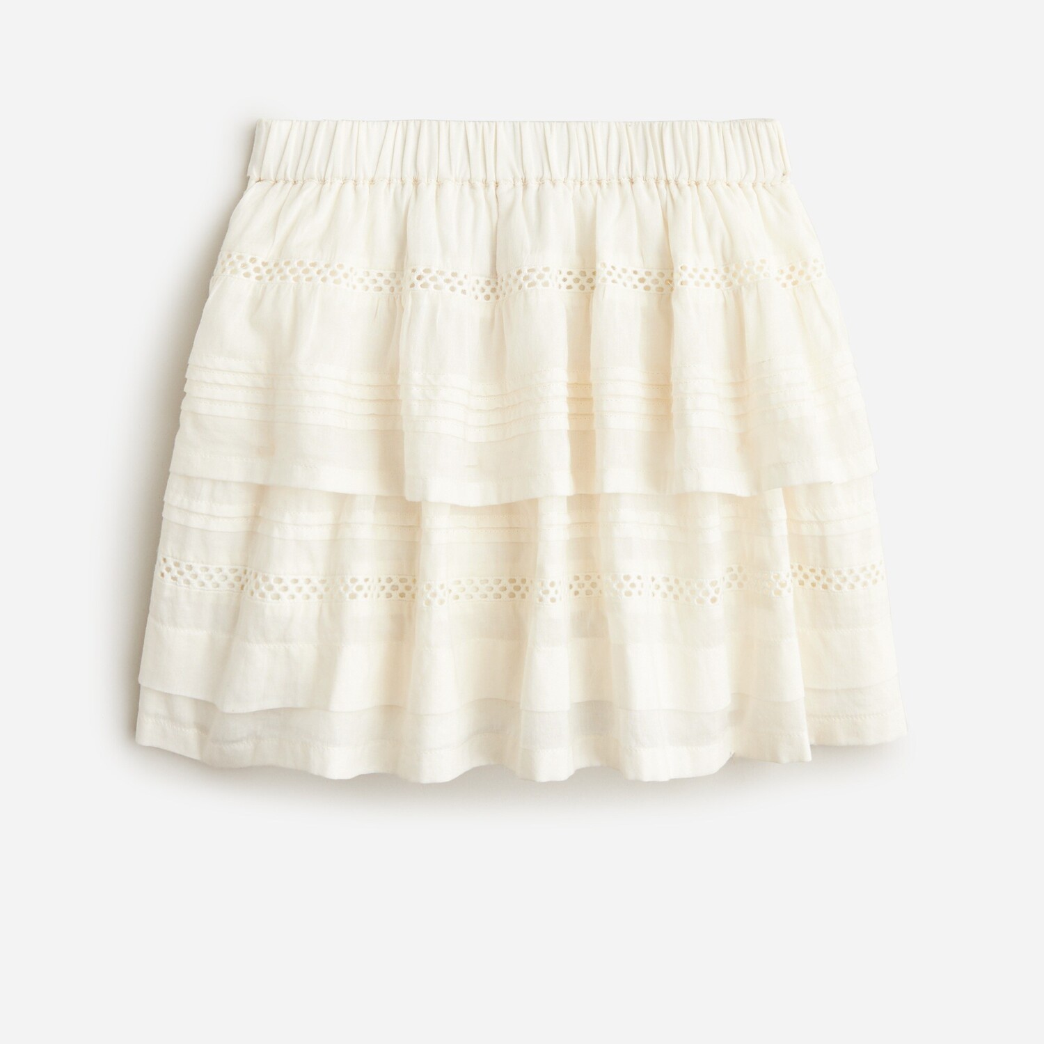 

Юбка для девочек с люверсами из хлопковой вуали J.Crew, белый