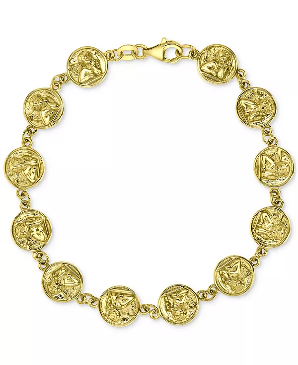 

Браслет-Медальон «Ангел» из стерлингового серебра с 14-каратным золотом Macy'S, gold