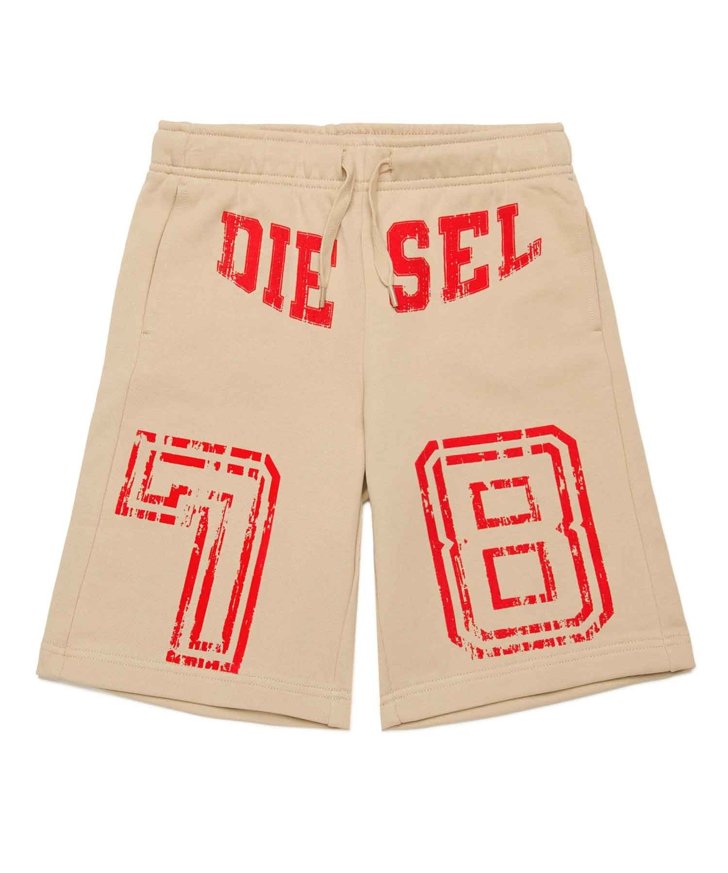 Детские и подростковые шорты с логотипом бренда DIESEL, Dark Beige