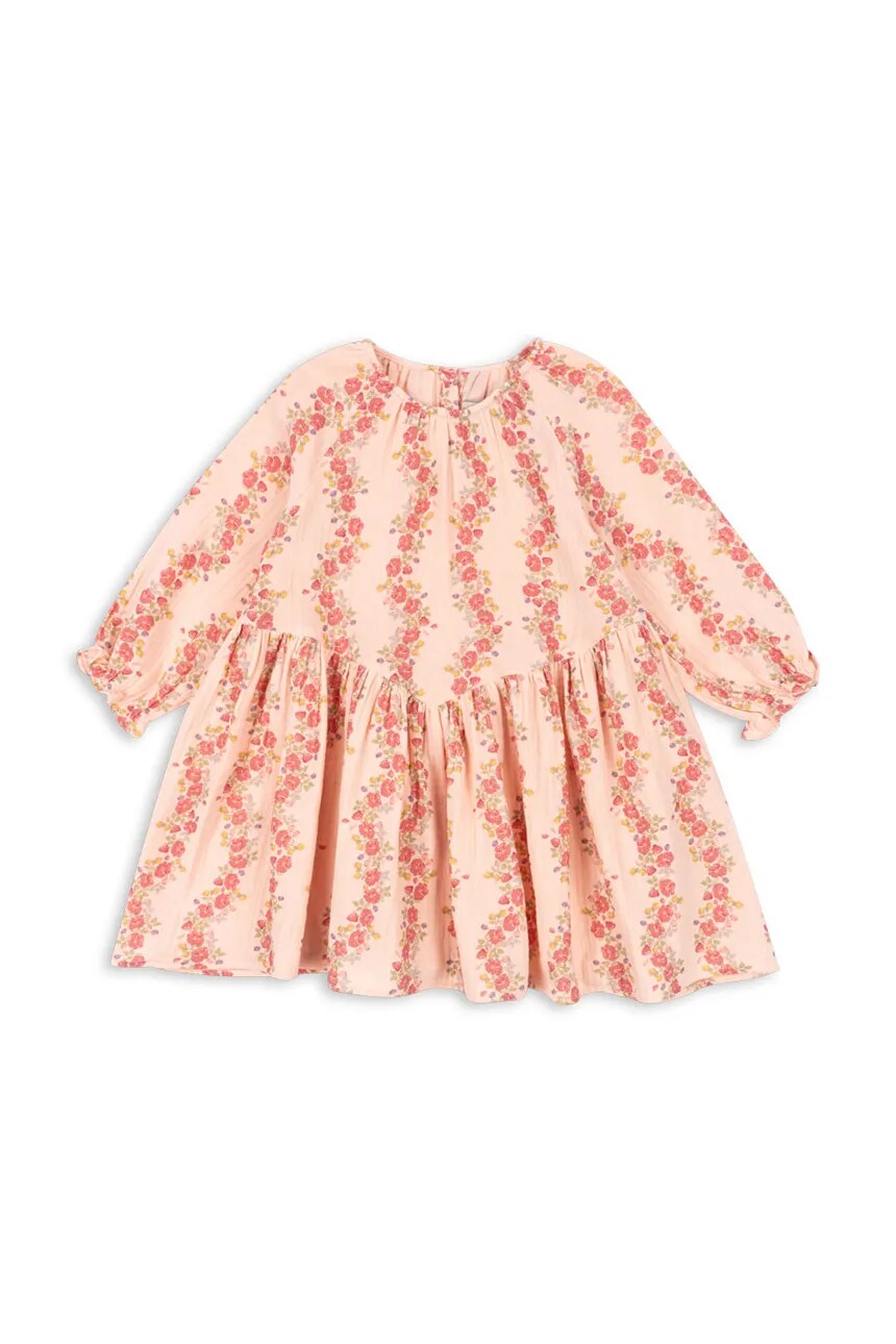 

Детское хлопковое платье COCO DRESS GOTS Konges Sløjd, розовый