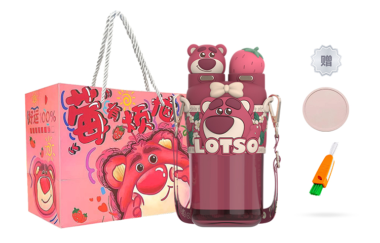 

Кружка для воды, поильник с трубочкой 700 мл практичная Disney, красный