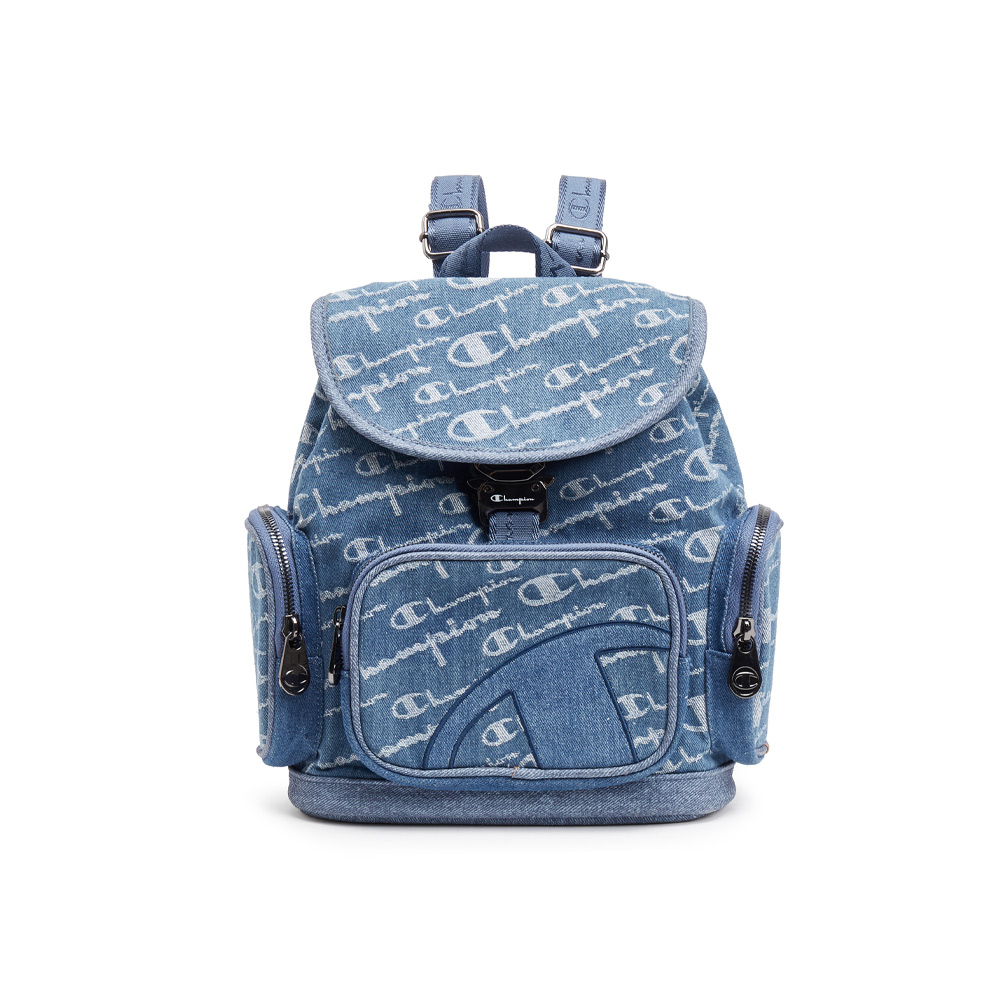 

Champion Синтетическая кожаная сумка рюкзак женская светло синий деним тёмно синий деним, Dark Blue Denim