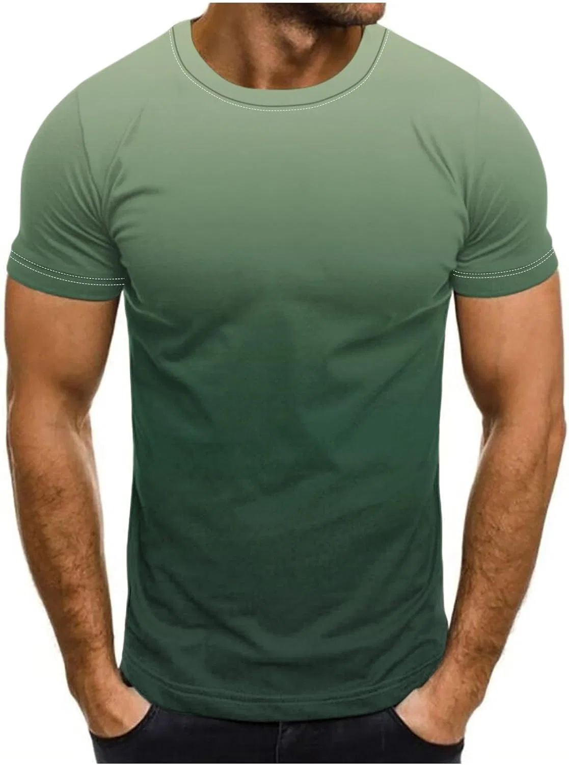 Футболка оверсайз с графическим принтом, Gradient Color, Athletic, #F11-green