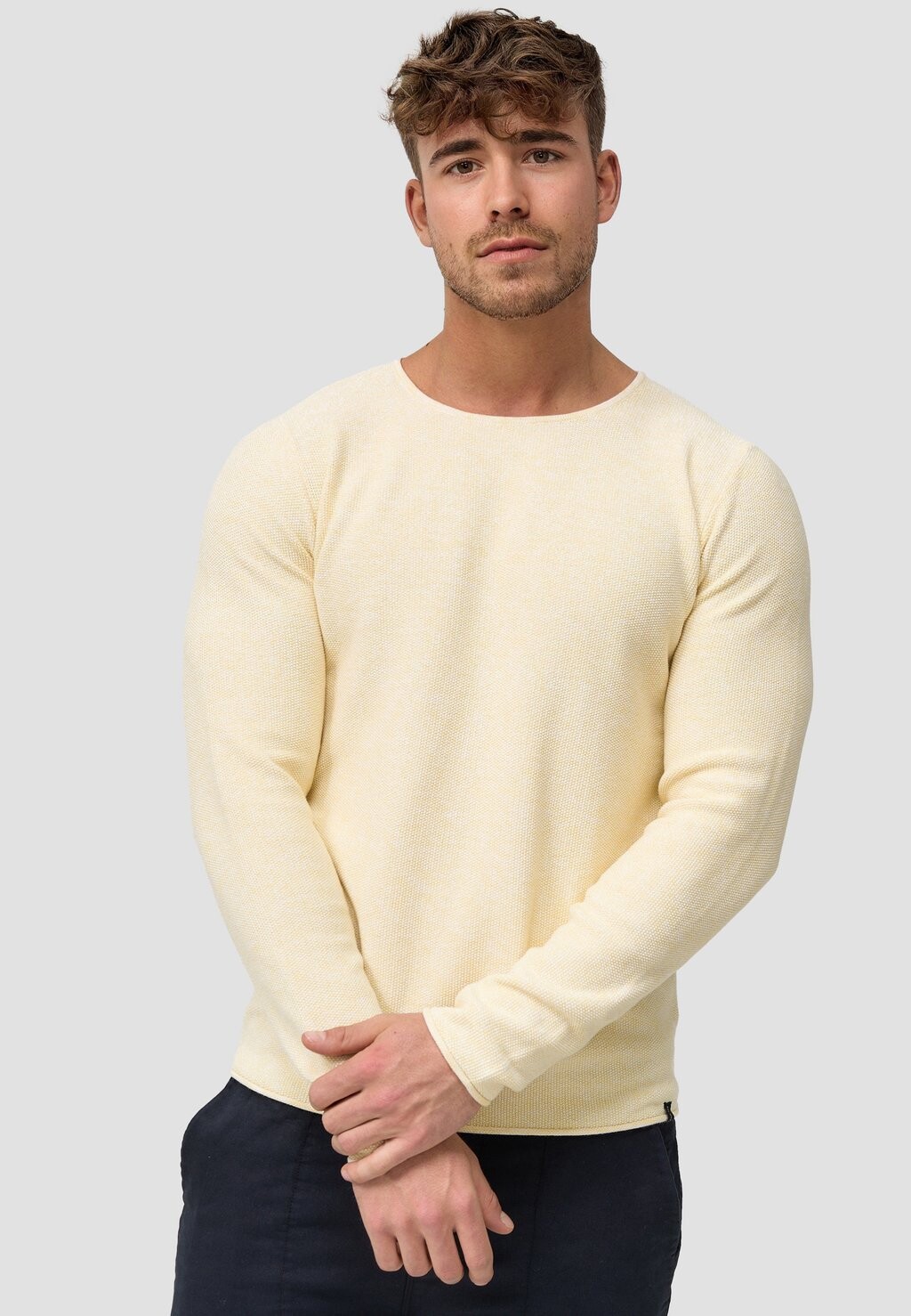 

Вязаный свитер LOAKIM INDICODE JEANS, цвет pale banana