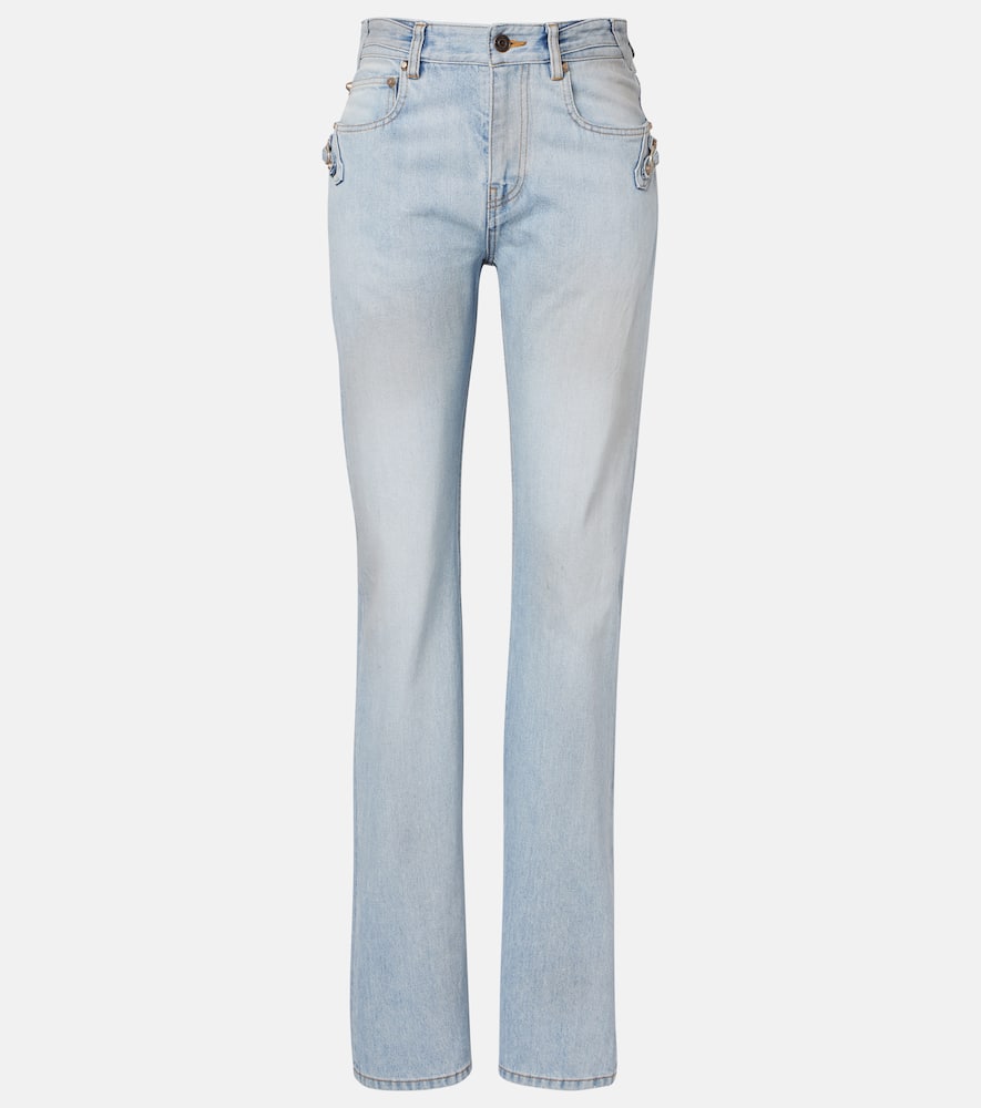 

Городские низкие прямые джинсы Balenciaga, Light Blue