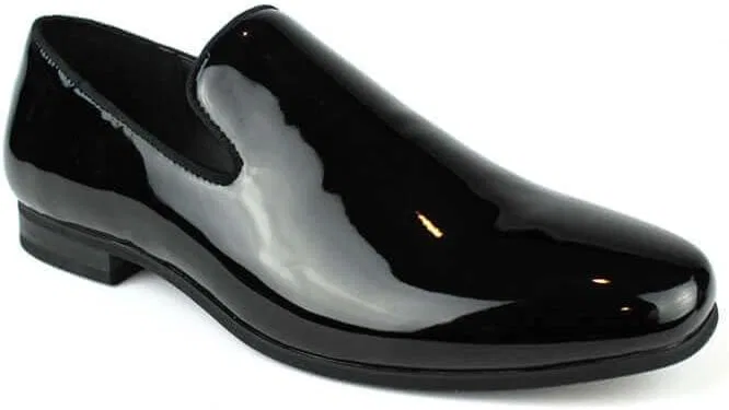 Лоферы мужские кожаные лакированные AZAR MAN Black