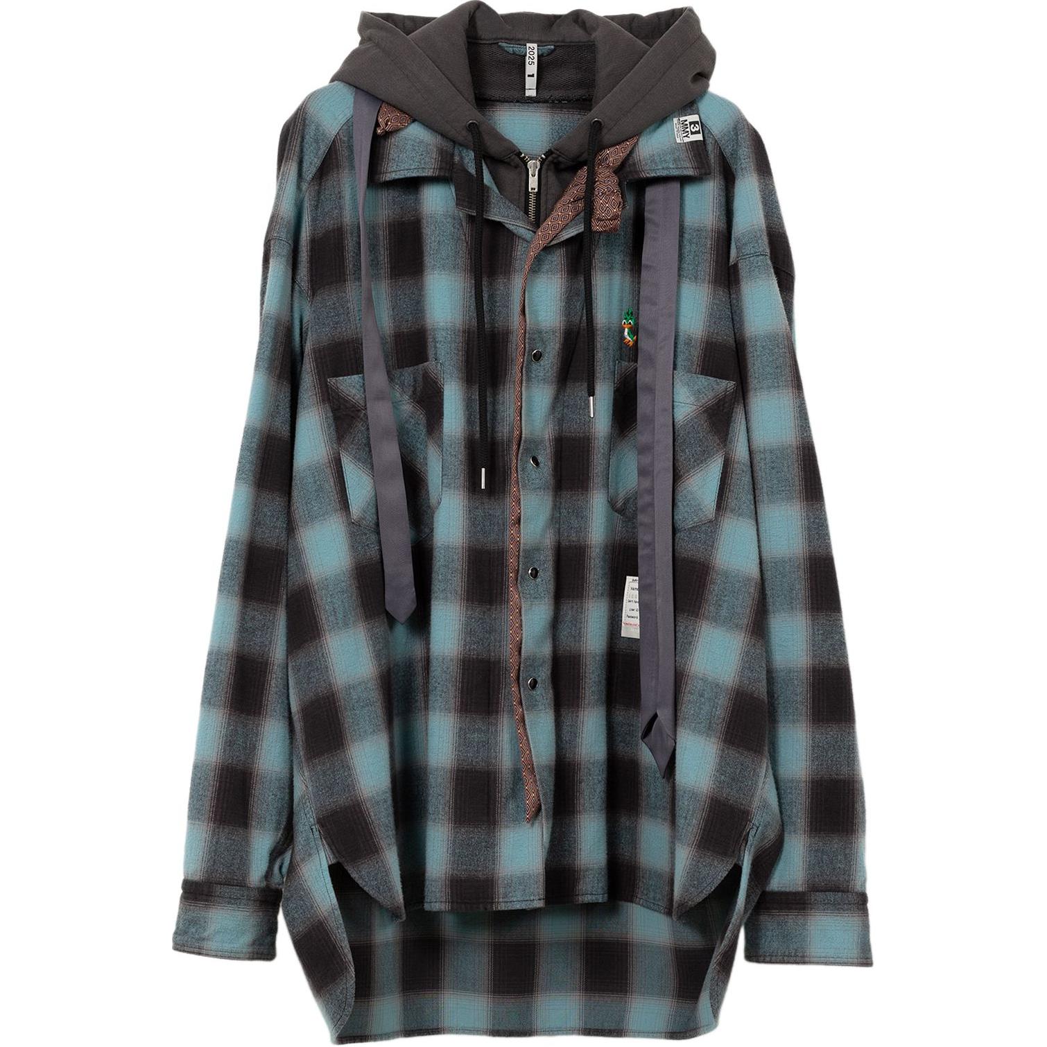 

Двухслойная клетчатая рубашка Maison Mihara Yasuhiro, синий