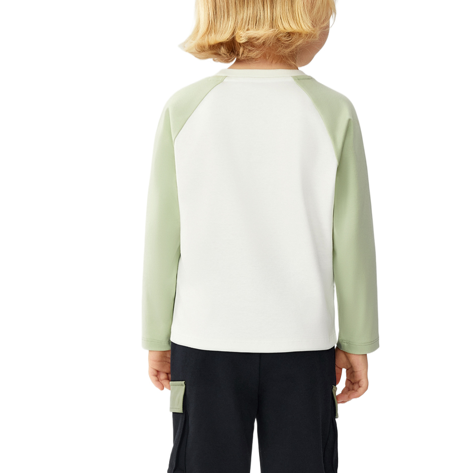 Футболка BIDETU,LIANMINGKUAN для детей 3-7 лет FILA KIDS, белый/зеленый — фото 4