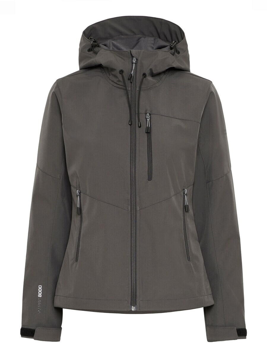 

Куртка софтшелл North Bend Outdoor Jacket NBRosa W 8.000 mit wasserdichter Beschichtung, серый