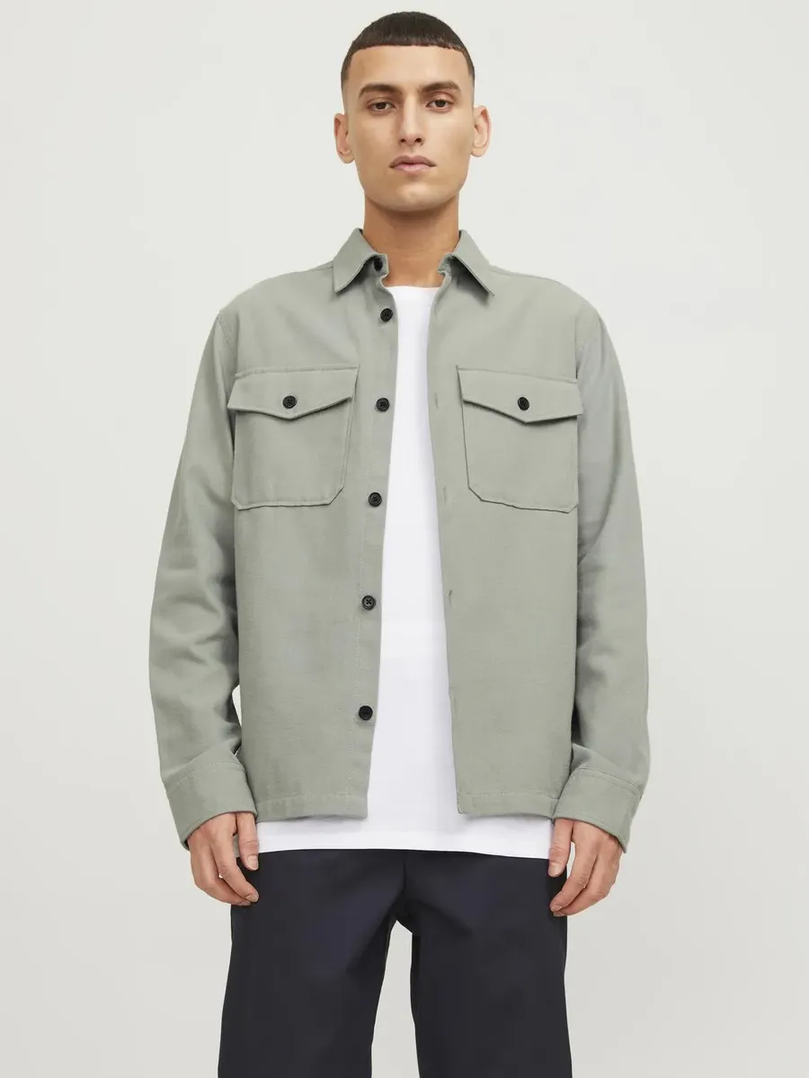 

Рубашка с длинными рукавами Jack & Jones "JPRCCROY SPRING SOLID OVERSHIRT L/S SN", цвет Lil Pad