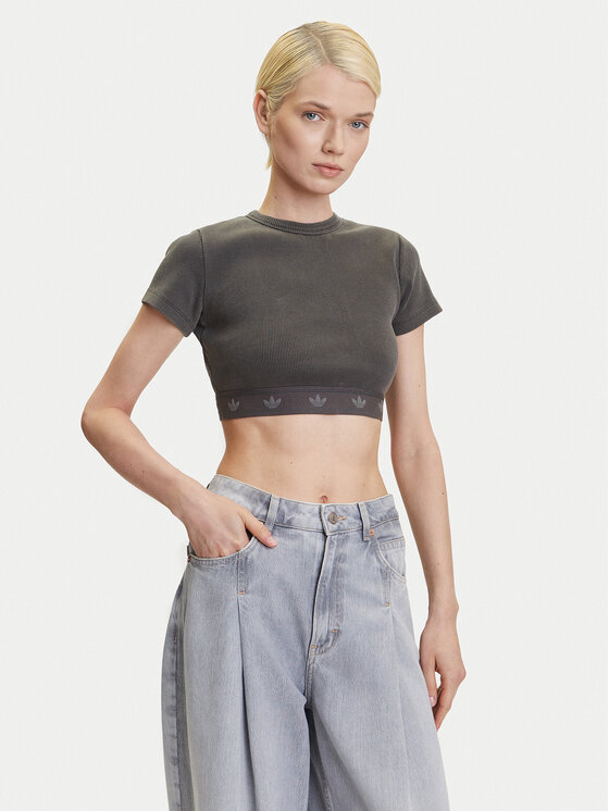 

Облегающая футболка Ribbed JD0041 Adidas, серый