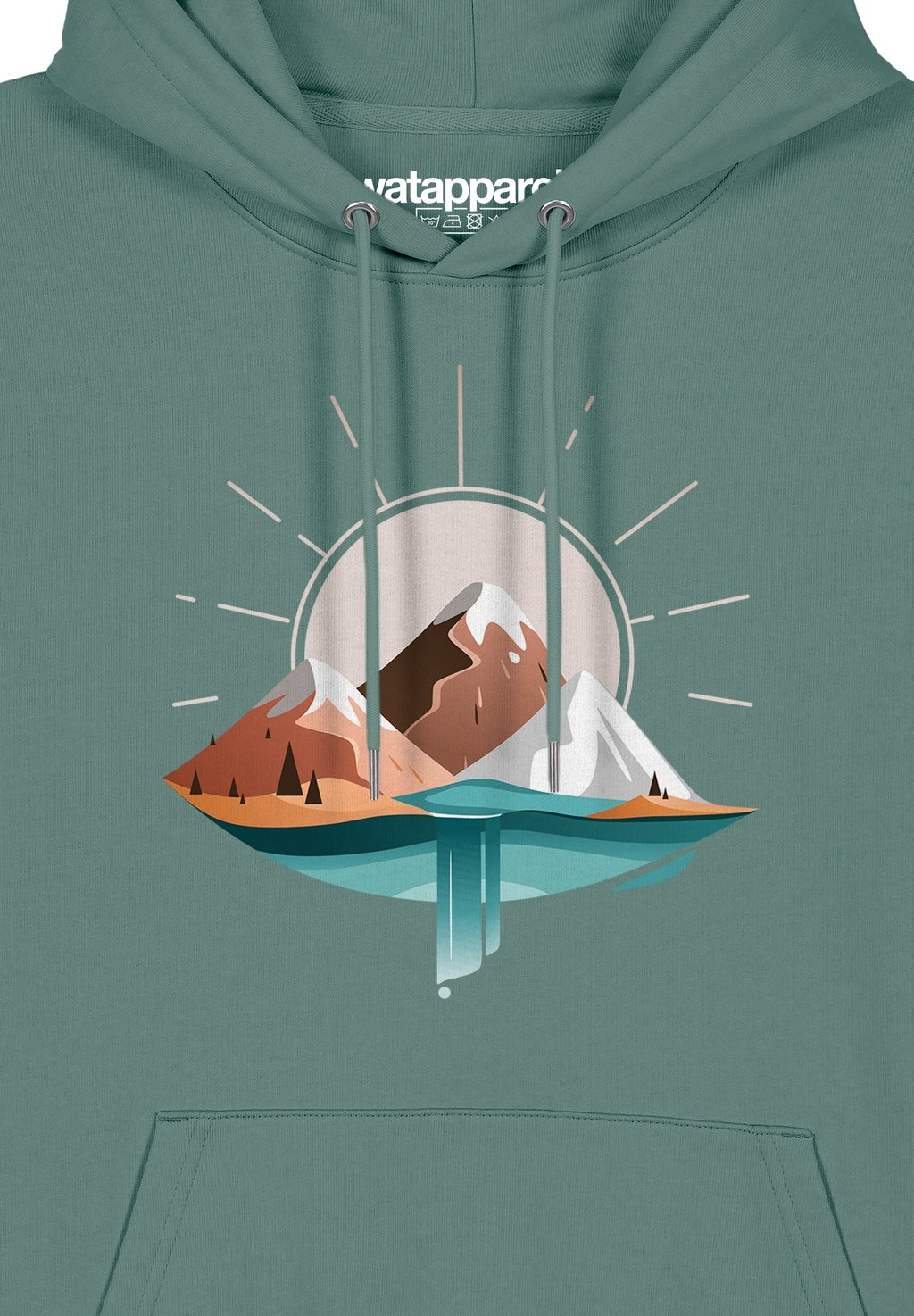

Толстовка с капюшоном SUNRISE LAKE watapparel, темно-зеленый