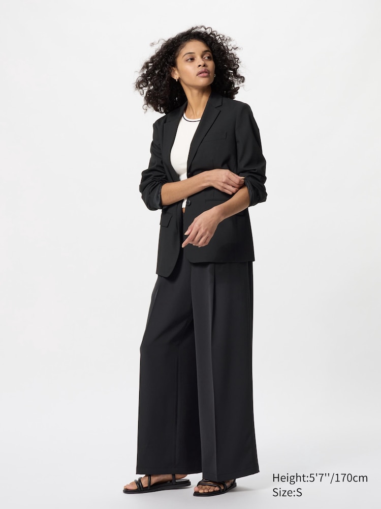 

Брюки drape easy wide Uniqlo, цвет 09 черный