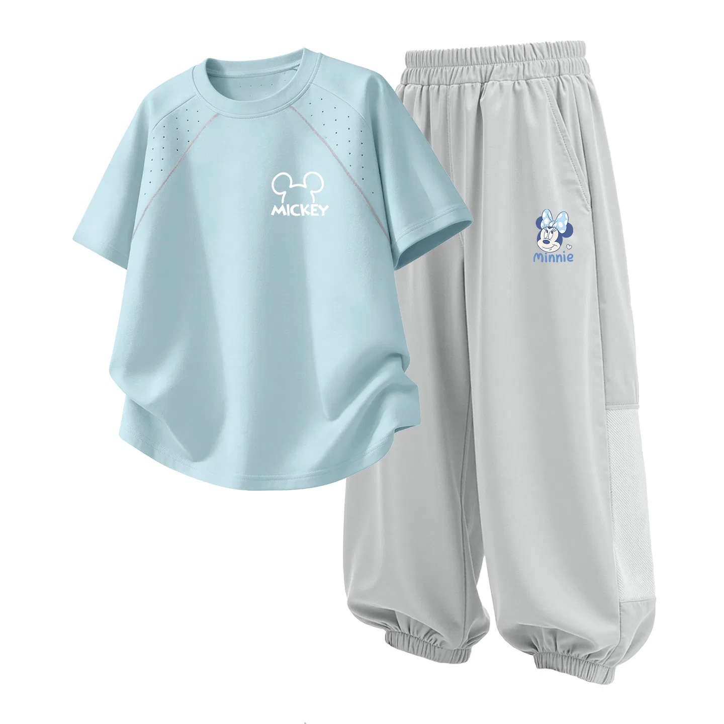 Детский спортивный костюм Casual Sportswear 2 Piece Set Disney, Thick Board Line K Glacier Blue+DiL Charming Nini K Misty Gray