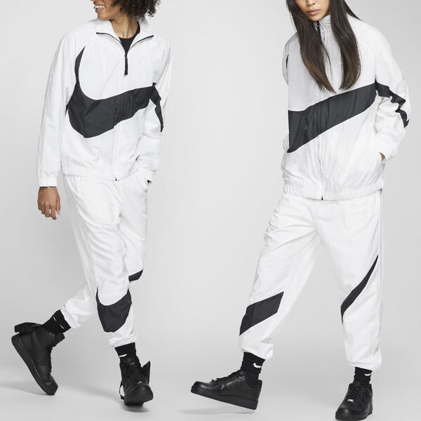 Куртка Nike Swoosh Large LOGO Woven Windproof Stand Collar Casual Sports Jacket Asia Edition White, белый — фото 3