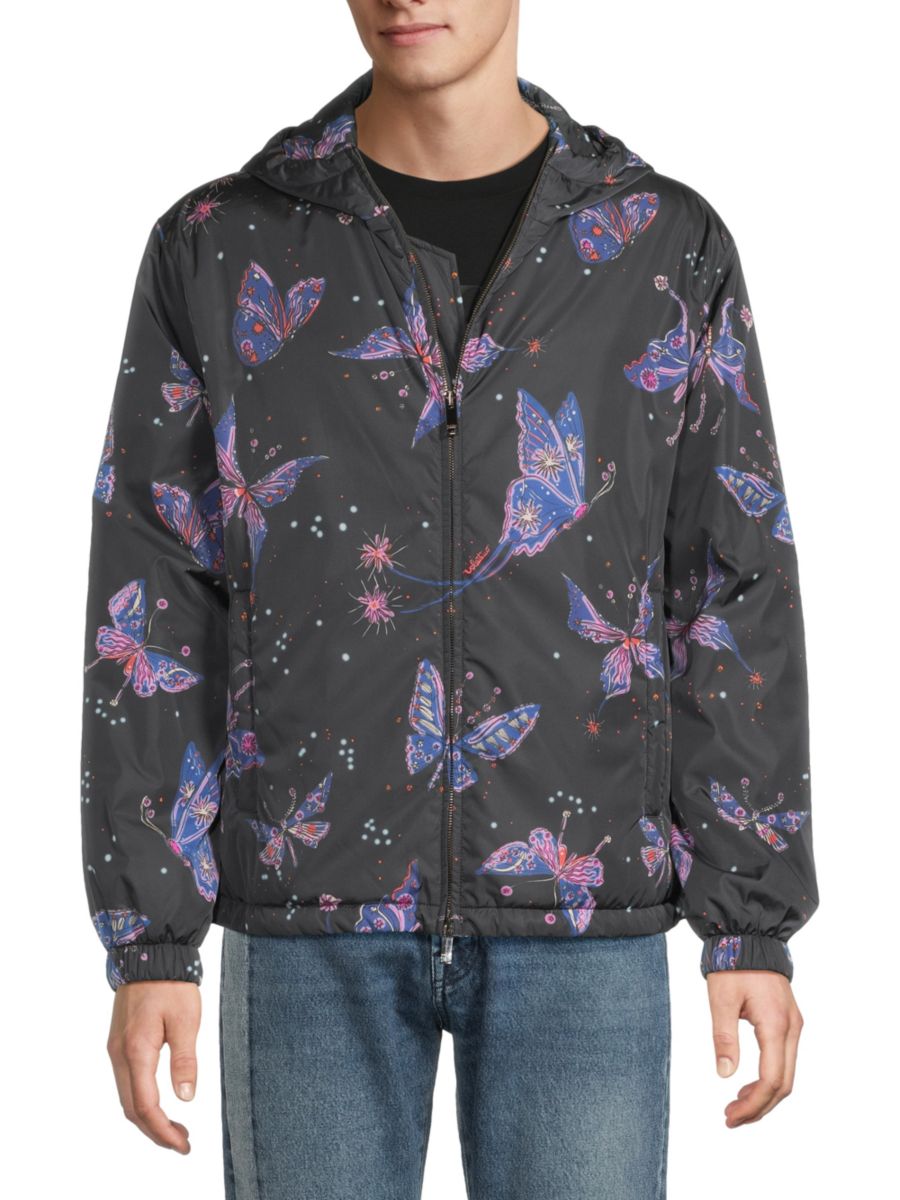 

Легкая куртка с принтом бабочки Valentino, цвет Dark Grey Multi, Серый, Легкая куртка с принтом бабочки Valentino, цвет Dark Grey Multi