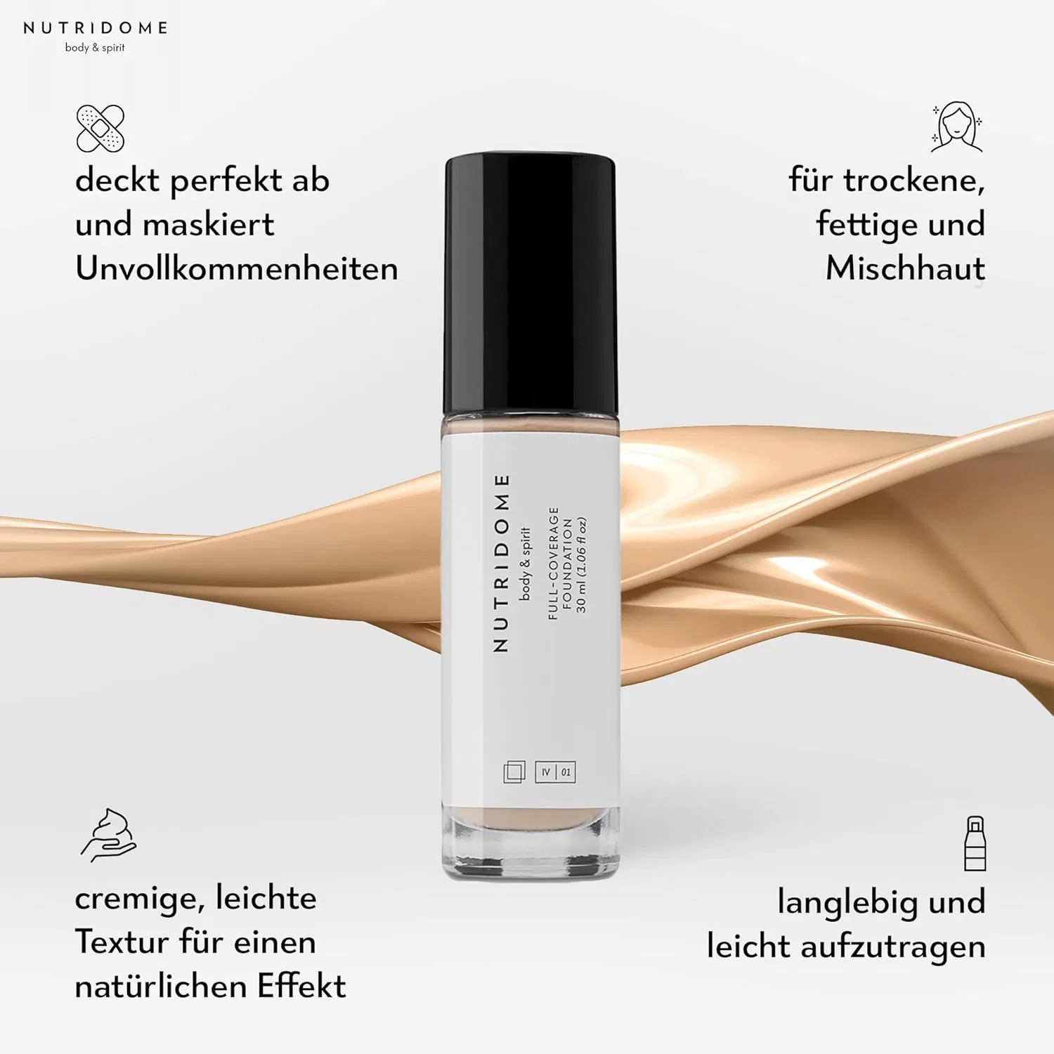 Тональная основа NUTRIDOME Body & Spirit Face Primer Foundation 04 Beige Nutridome, Beige — фото 2