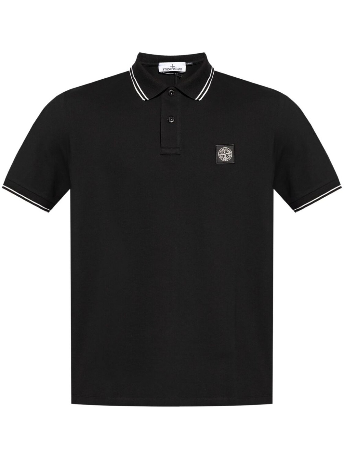 

Stone Island рубашка поло с аппликацией логотипа, черный