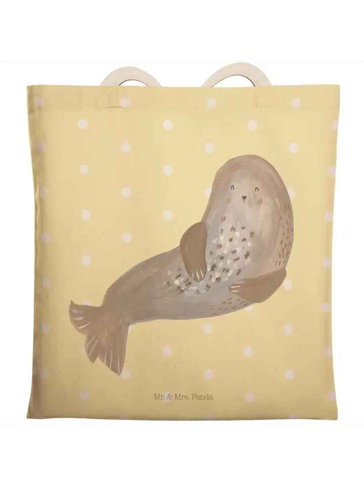 

Шоппер Mr. & Mrs. Panda, желтый пастельный