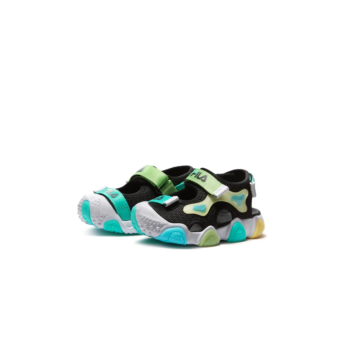 Детские сандалии SEASON FSW из ткани Ebony/Jade Sandalwood Green для младенцев и малышей FILA KIDS — фото 4