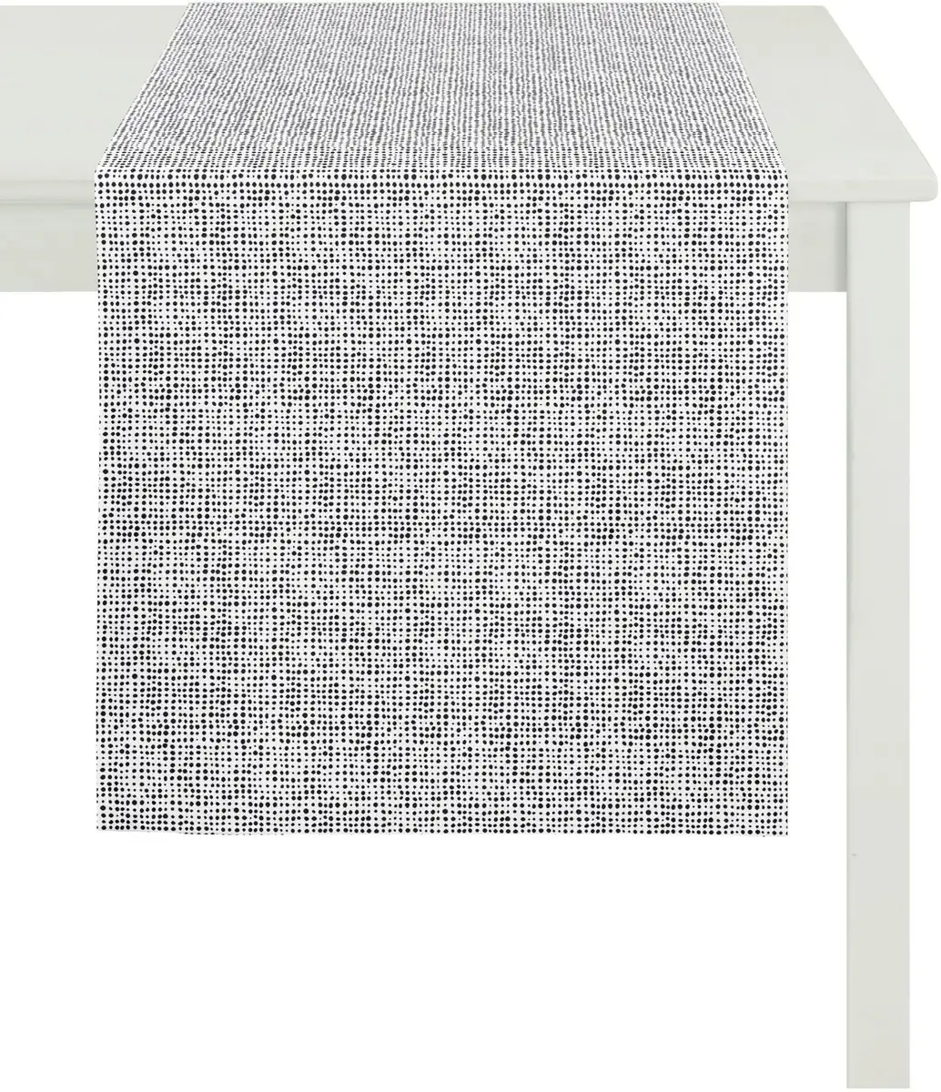 

APELT дорожка для стола "3948 OUTDOOR, жаккард, летнее оформление, лето ", (1 шт.) 48х140 см, антрацит/белый