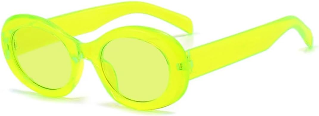 

Солнцезащитные очки с защитой UV400 | Маленькие овальные линзы конфетного цвета | для женщин и мужчин, для занятий спортом на открытом воздухе и вождения DSVIGF, Green Green