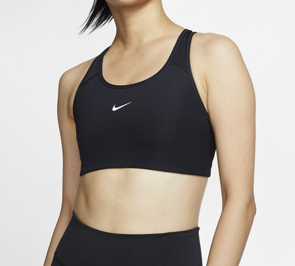 Кроссовки swoosh medium-support 1-piece pad sports bra Nike, черный — фото 2