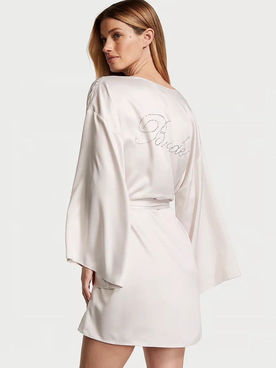 

Атласный короткий халат Victoria'S Secret, белый