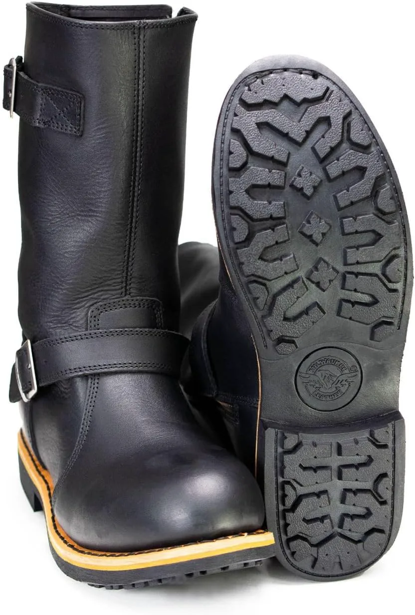 Мужские кожаные ботинки Milwaukee Leather MBM9066, цвет «античный черный», модель «Classic Engineer» - 13 — фото 3