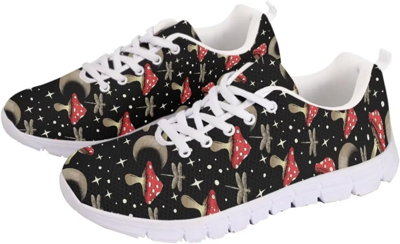 

AmzPrint Женские спортивные туфли с легкой посадкой для походов и прогулок, белая подошва, кроссовки для бега по дороге, размеры 5.5-13.5 US