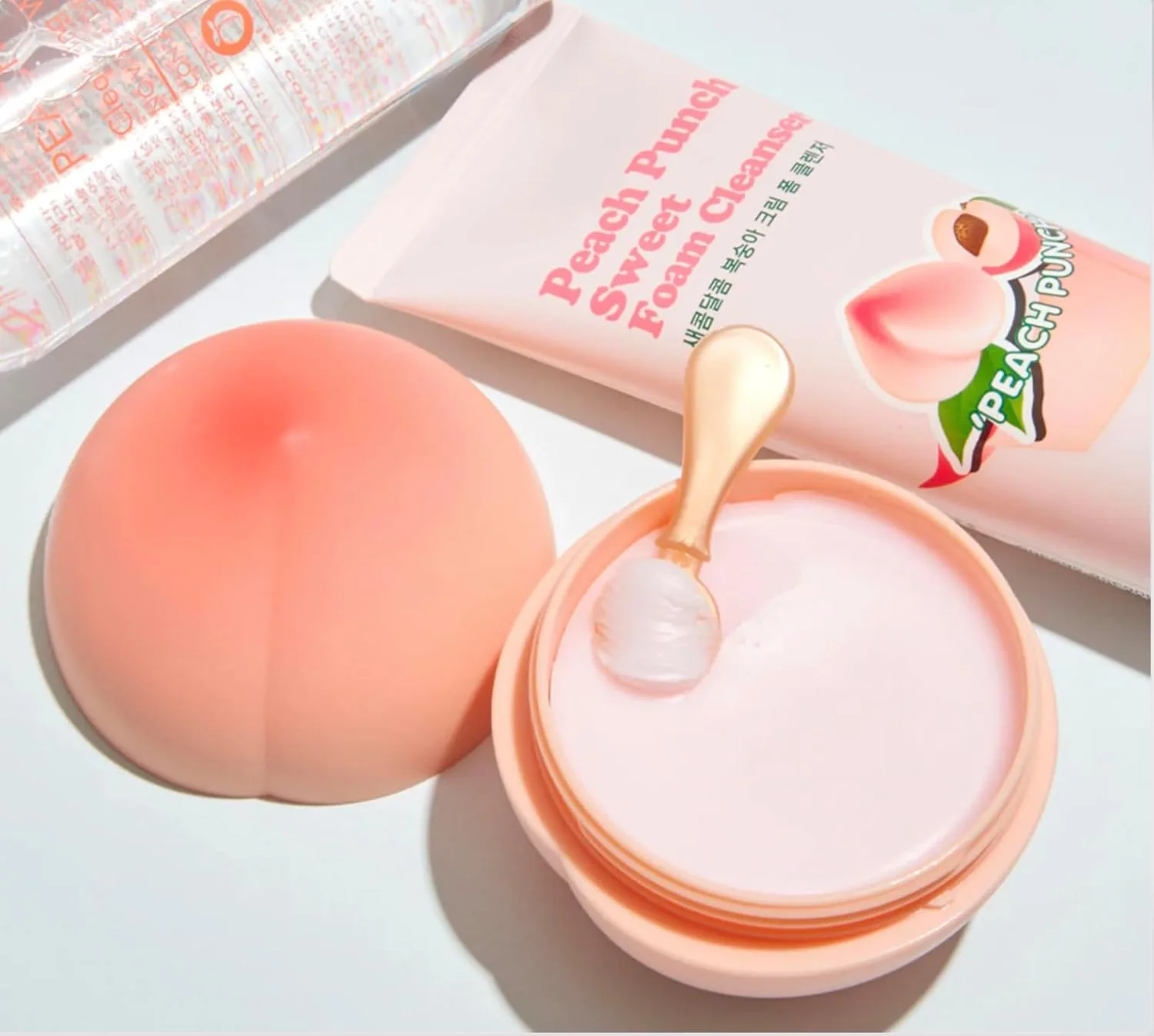 Средство для снятия макияжа TONYMOLY — Peach Punch Sherbet Cleansing Balm - корейское и очищения лица с экстрактом персика и, 72 г — фото 3