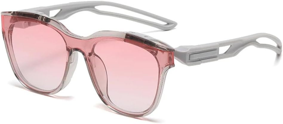 

Винтажные солнцезащитные очки с изогнутыми линзами для женщин и мужчин, панк-стиль, роскошные, для активного отдыха, велоспорта, защита от ультрафиолета UV400 MUTYNE, Gray Pink