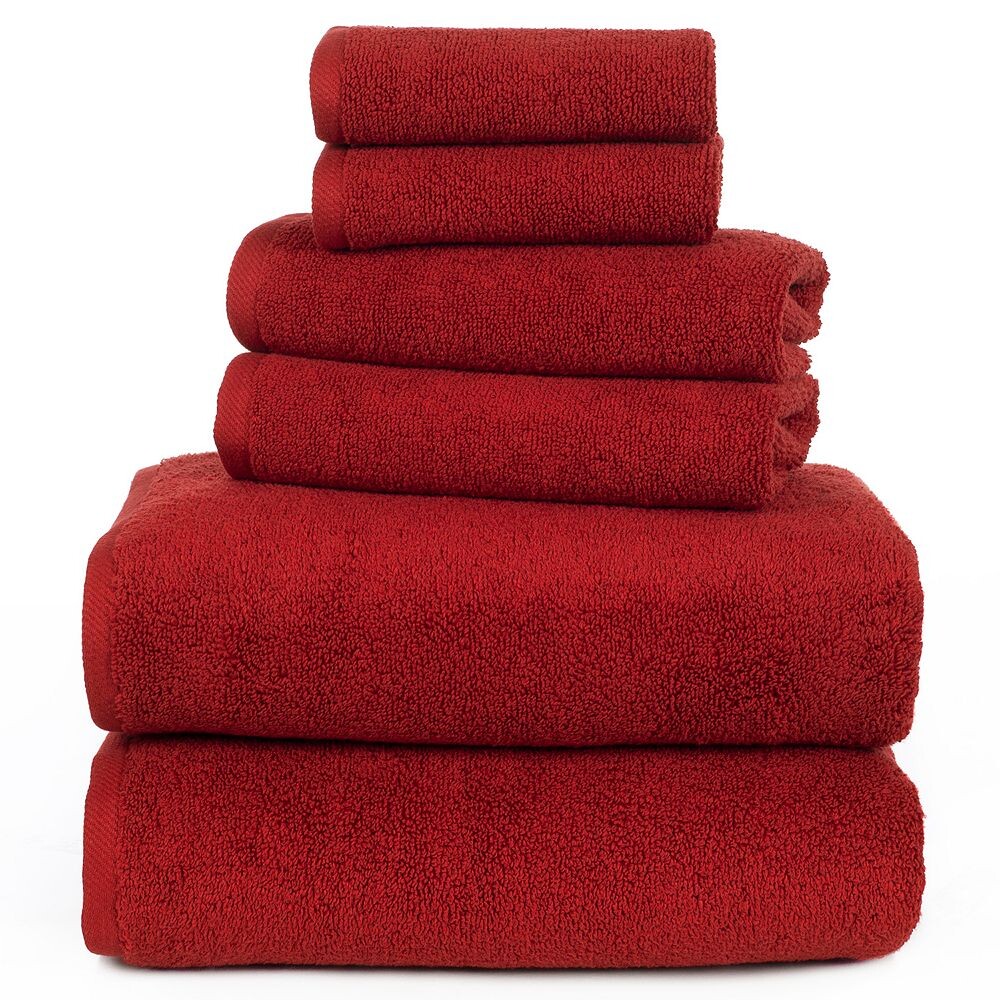 

Набор банных полотенец Portsmouth Home Zero Twist из 6 предметов, цвет Burgundy