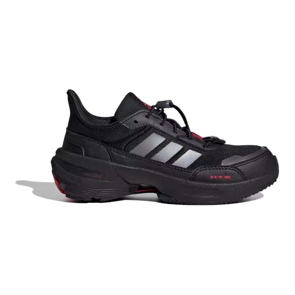 Adidas Износостойкие дышащие низкие детские кроссовки для бега, черные, красные — фото 2