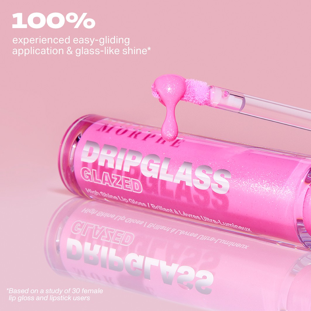 Блеск для губ dripglass glazed Morphe, glint of pink, вес 3.8 гр. — фото 4