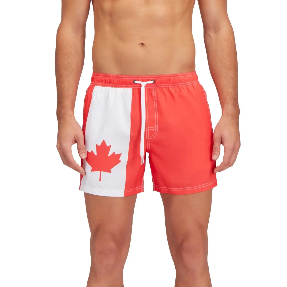 

Шорты для плавания Sundek Elasticated waistband recycled polyester repreve canada flag, красный