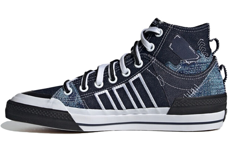 

Кроссовки Adidas Originals Originals Nizza Hi Dl 'Blue White', Серый, Кроссовки Adidas Originals Originals Nizza Hi Dl 'Blue White'