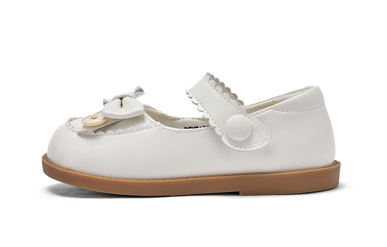 Детские кожаные туфли low top из микрофибры, нескользящие, износостойкие, легкие DAVE&BELLA, экрю