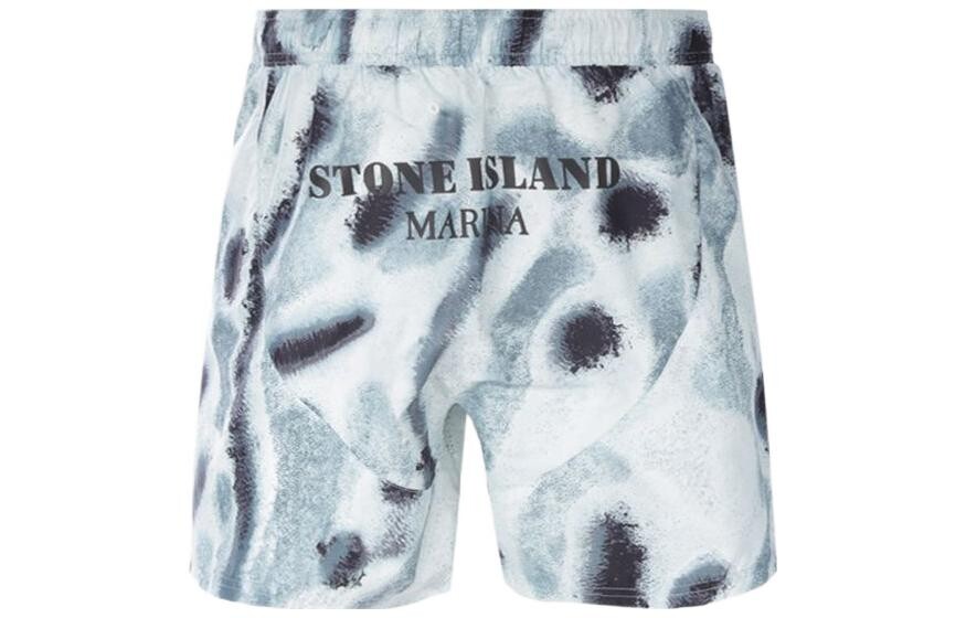 Плавательные шорты мужские бирюзовые Stone Island, зеленый — фото 2