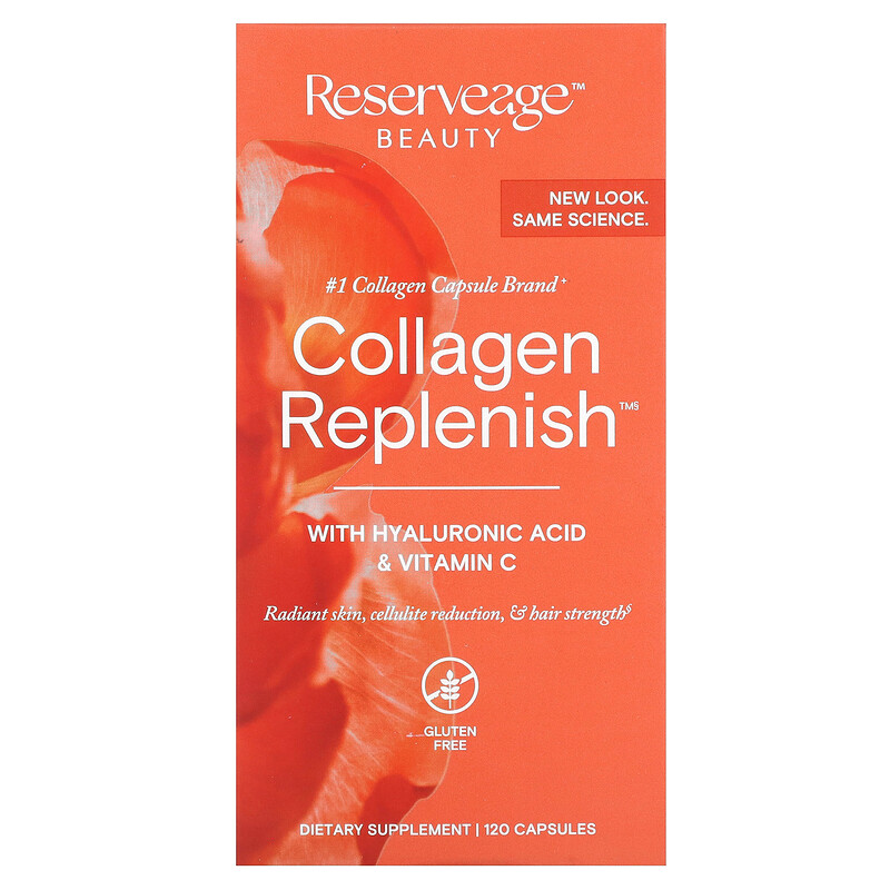 

Reserveage Beauty, Collagen Replenish, 120 капсул