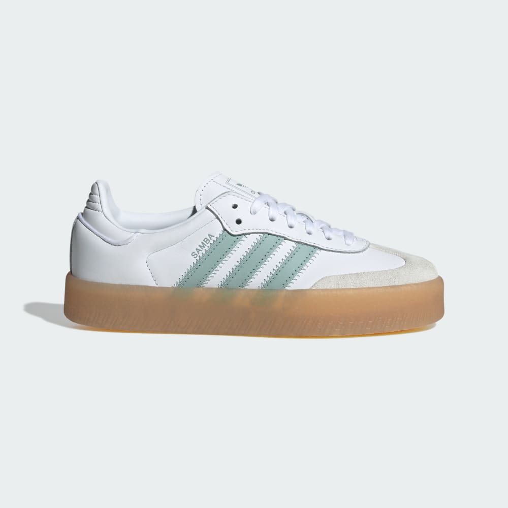 Кроссовки на платформе Adidas Sambae Shoes, цвет Cloud White/Wonder Blue/Off White