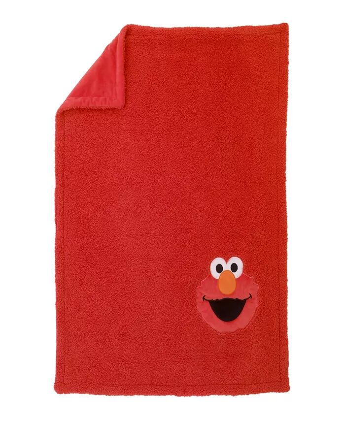 

Одеяло Elmo Sherpa с аппликацией Sesame Street, красный