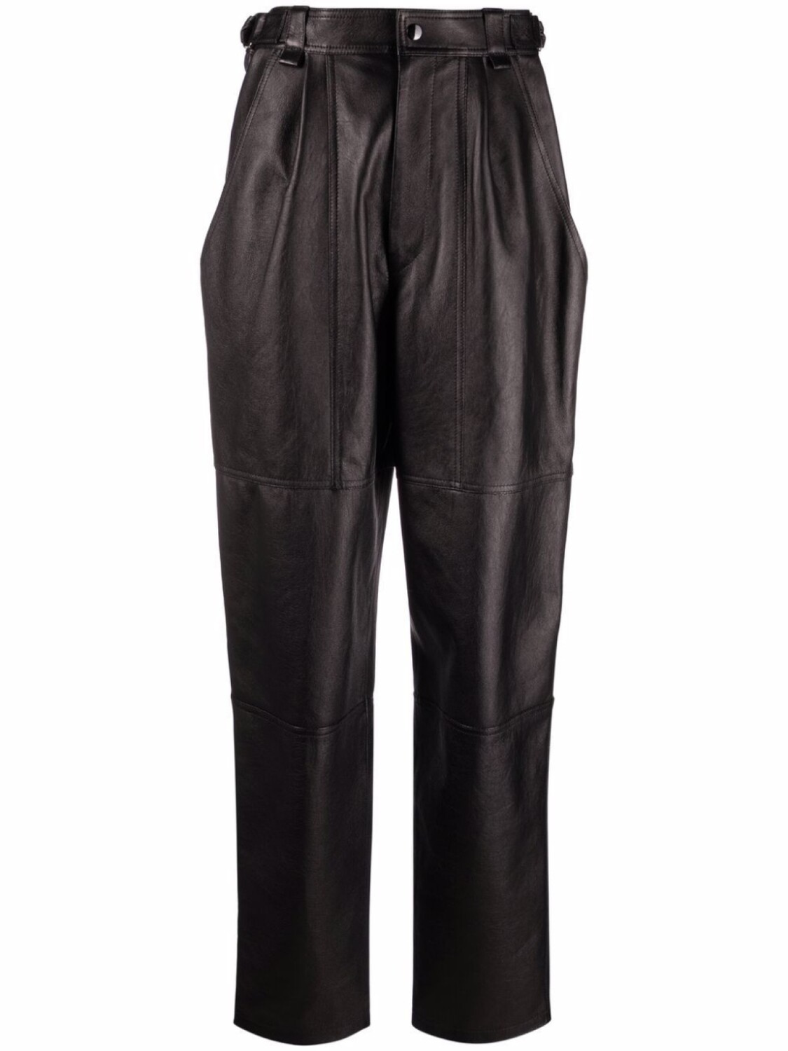 

ISABEL MARANT кожаные брюки прямого кроя, черный