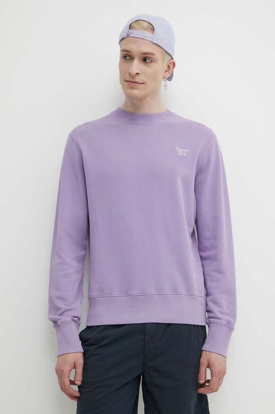 

Хлопковая толстовка Superdry, фиолетовый